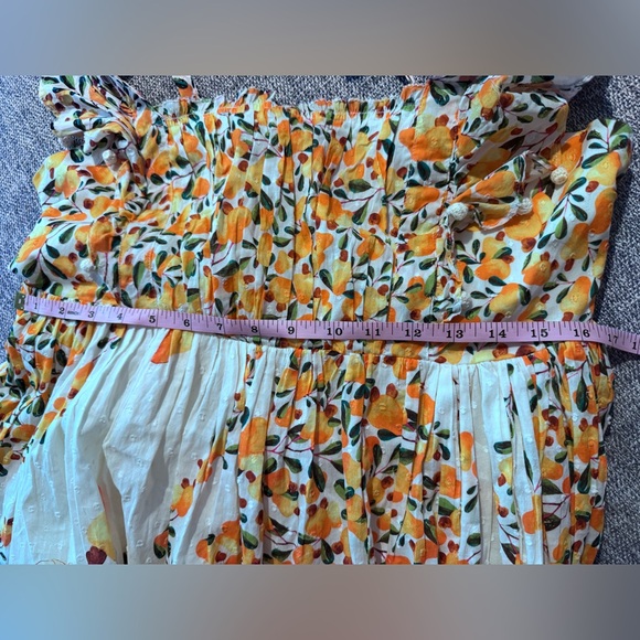 NEW Farm Rio Off White Cashew Crossed Back Dress Mix Print Sz: Large $275 - Picture 11 of 12